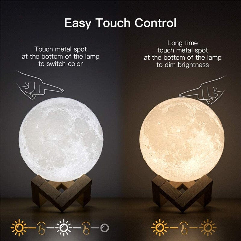 Alien Moonrise | LED Moon Night-light