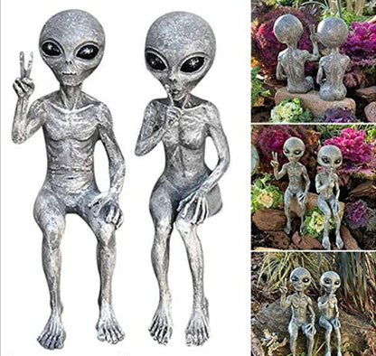 Martian Mischief-Makers Garden Figurines